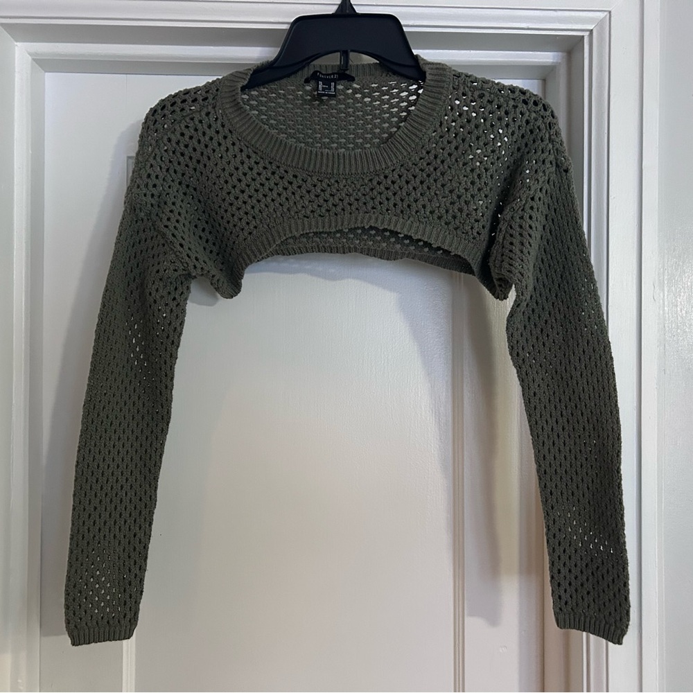 Forever 21 Olive Green Shrug sweater